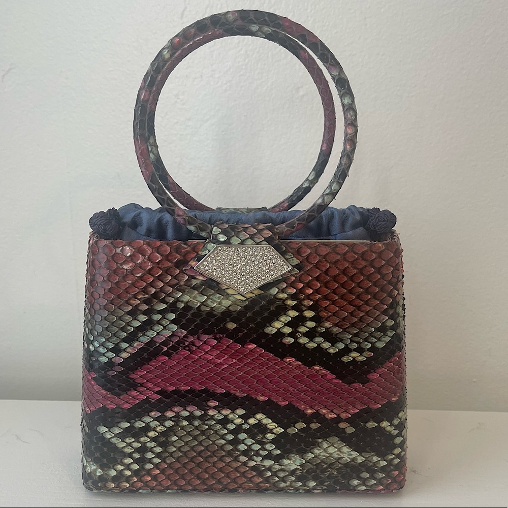 Judith Leiber snakeskin handbag